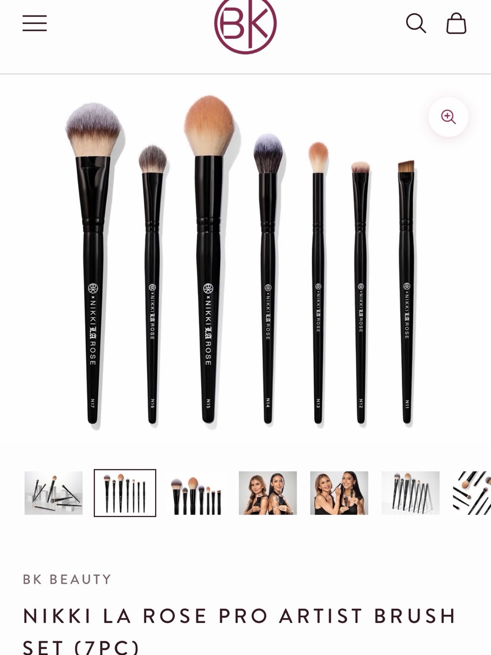 Pro Artist 7-Piece Makeup Brush Set – Black